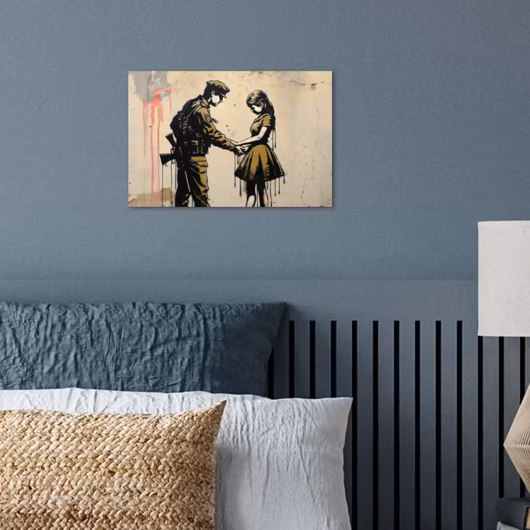 Poster - Soldaat - Meisje - Bruin - Graffiti — 3