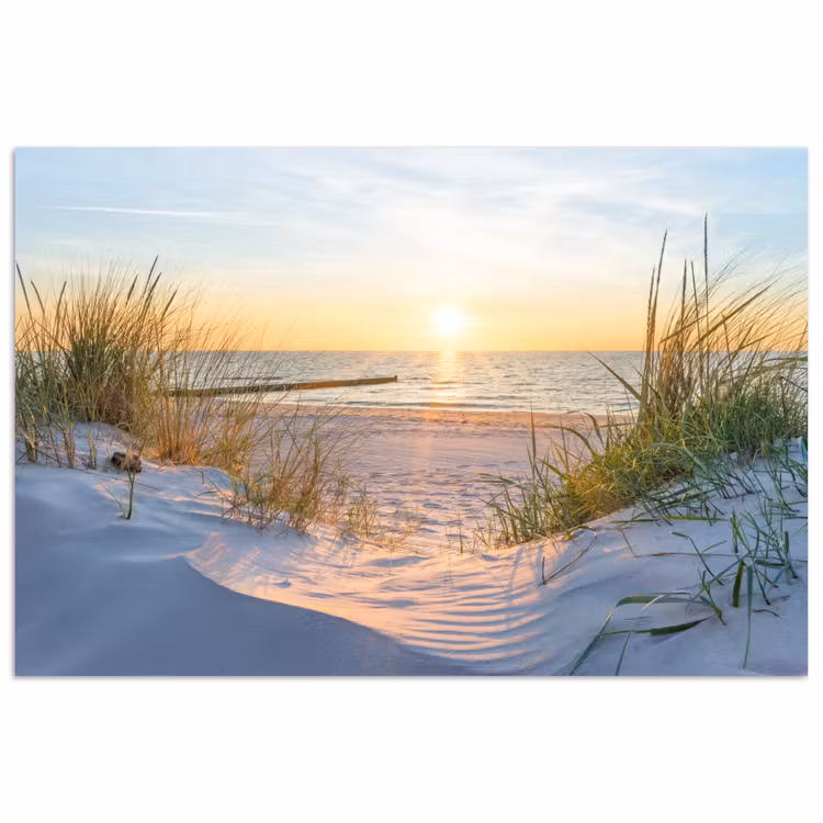 Poster - Strand - Zon - Duin - Gras - Zand - Horizon — 1