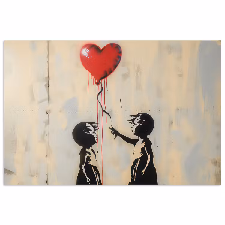 Poster - Street art - Banksy - Ballon - Graffiti - Retro — 1