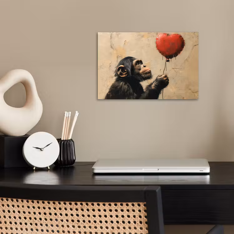 Poster - Street art - Chimpansee - Ballon - Graffiti - Banksy — 2