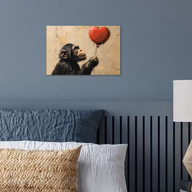 Poster - Street art - Chimpansee - Ballon - Graffiti - Banksy — 3