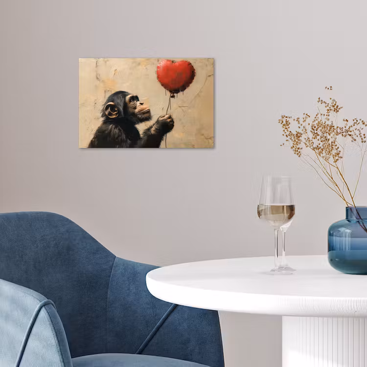 Poster - Street art - Chimpansee - Ballon - Graffiti - Banksy — 4