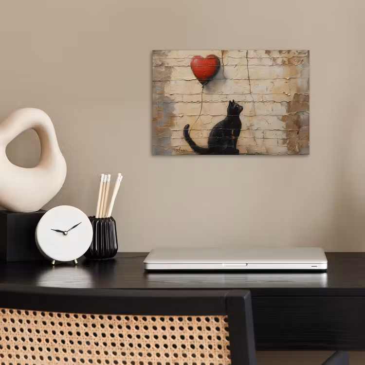 Poster - Street art - Kat - Ballon - Graffiti - Banksy — 2