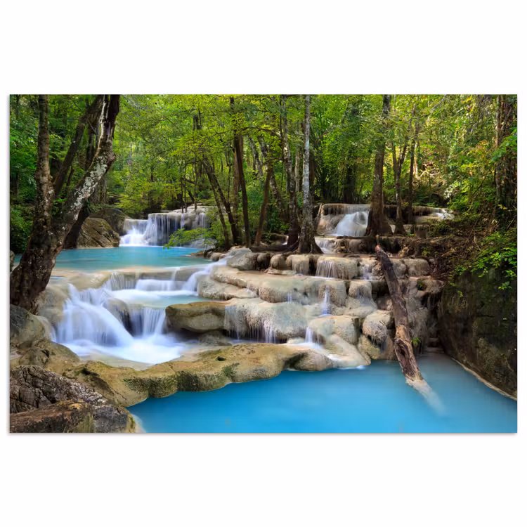 Poster - Waterval - Natuur - Rivier - Bos - Water — 1