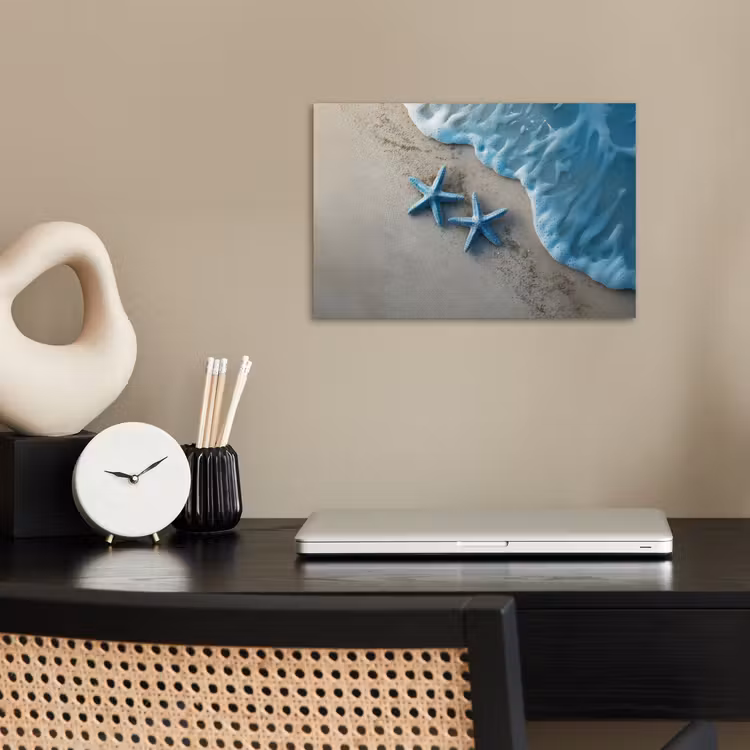 Poster - Zeesterren - Zand - Zee - Blauw — 2