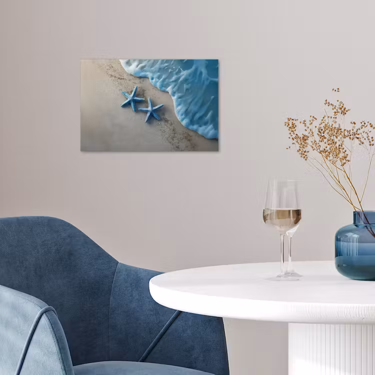 Poster - Zeesterren - Zand - Zee - Blauw — 4