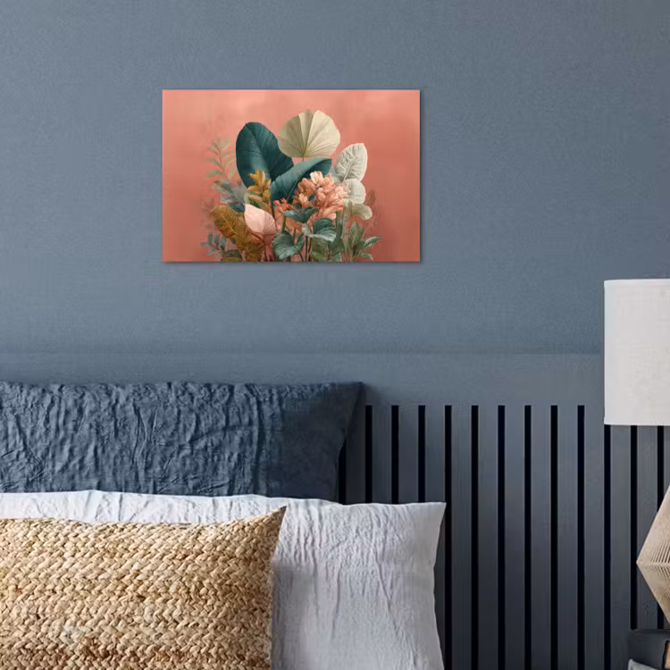 Poster - Tropische bladeren - Bloemen - Roze - groen — 3
