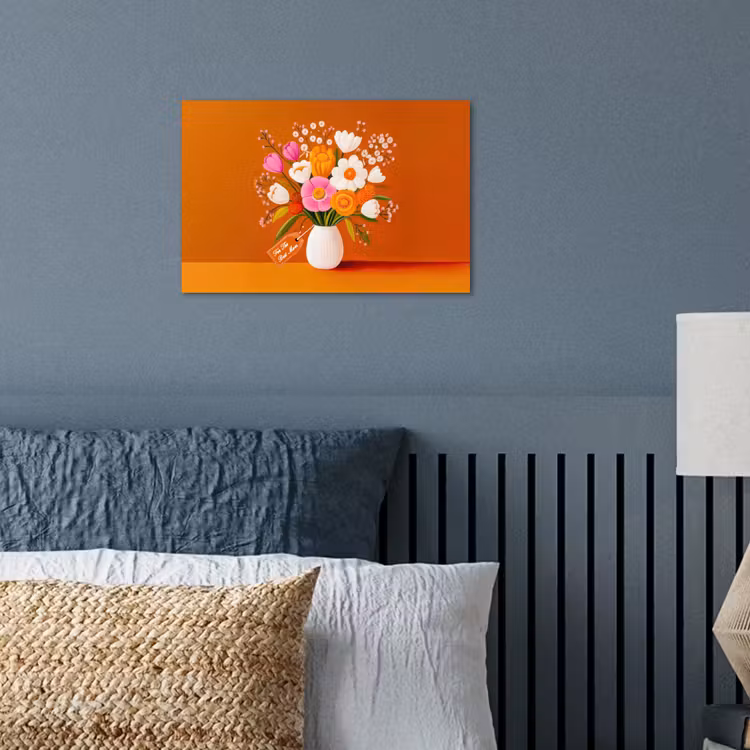 Poster - Vaas - Bloemen - Oranje — 3