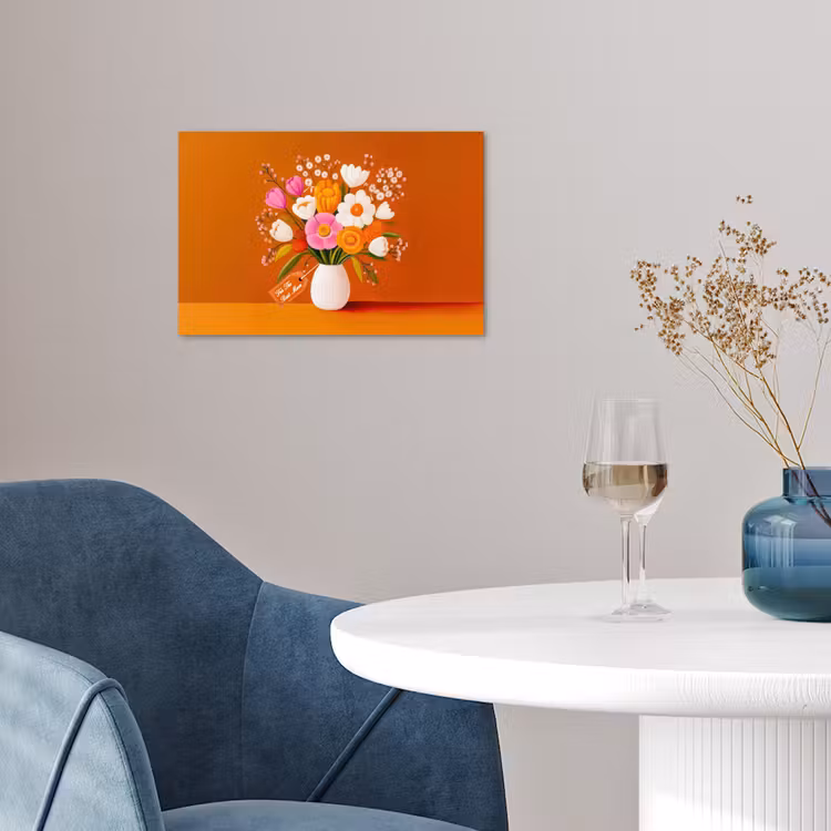 Poster - Vaas - Bloemen - Oranje — 4
