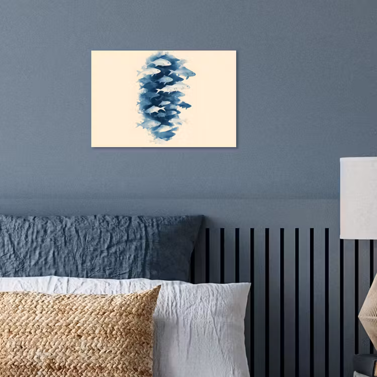 Poster - Vissen - Minimalistisch - Blauw — 3