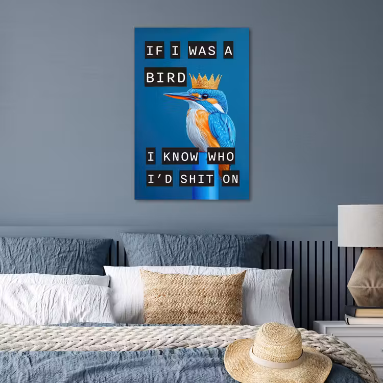 Poster - Vogel - Decoratie - Ijsvogel - Blauw — 3