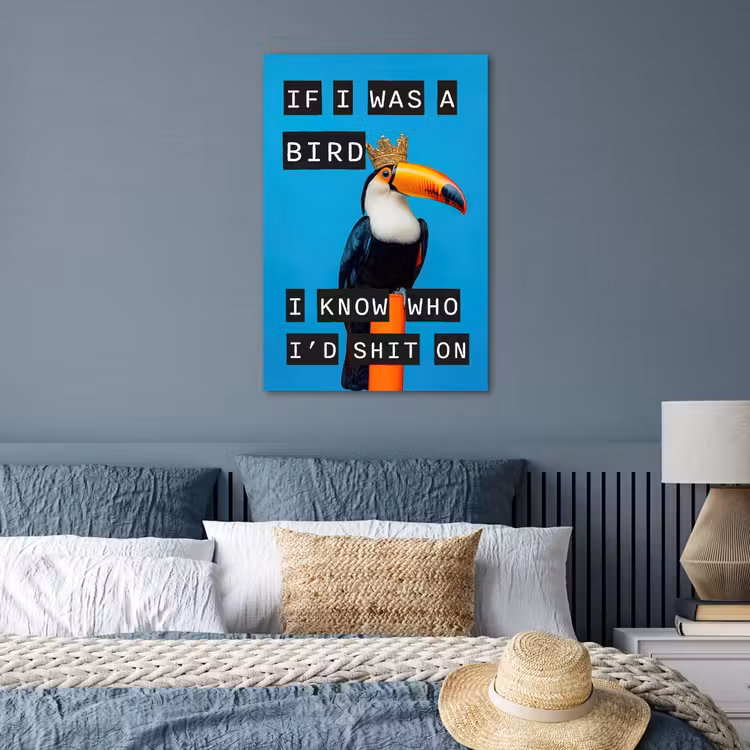 Poster - Vogel - Toekan - Blauw - Quotes — 3