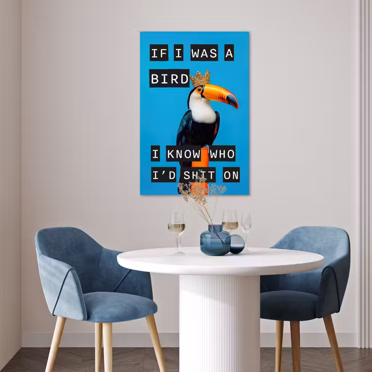 Poster - Vogel - Toekan - Blauw - Quotes — 4