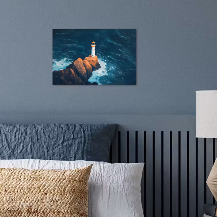 Poster - Vuurtoren - Rots - Zee - Golven — 3