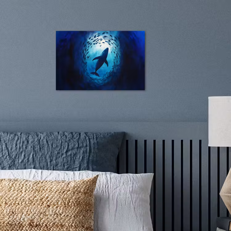 Poster - Walvis - Vissen - Donkerblauw — 3