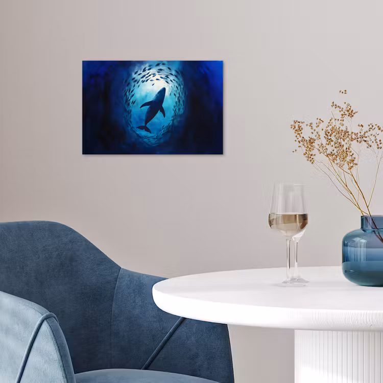 Poster - Walvis - Vissen - Donkerblauw — 4