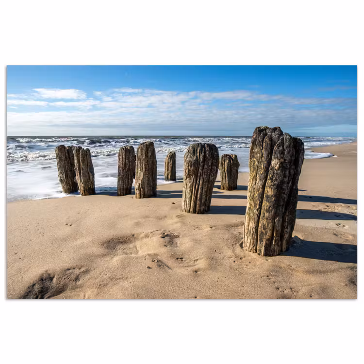Poster - Zand - Strand - Paal - Water - Zomer — 1