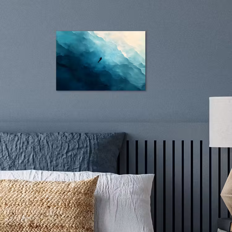 Poster - Zee - Silhouet - Abstract - Blauw — 3