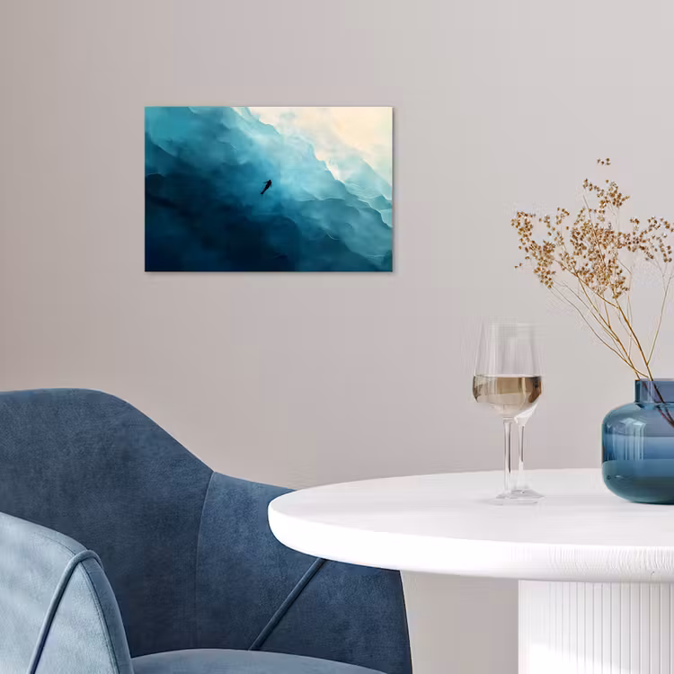 Poster - Zee - Silhouet - Abstract - Blauw — 4