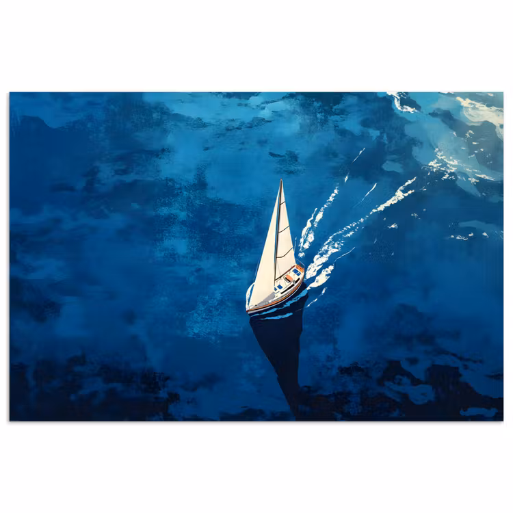 Poster - Zeilboot - Water - Abstract - Schaduw — 1