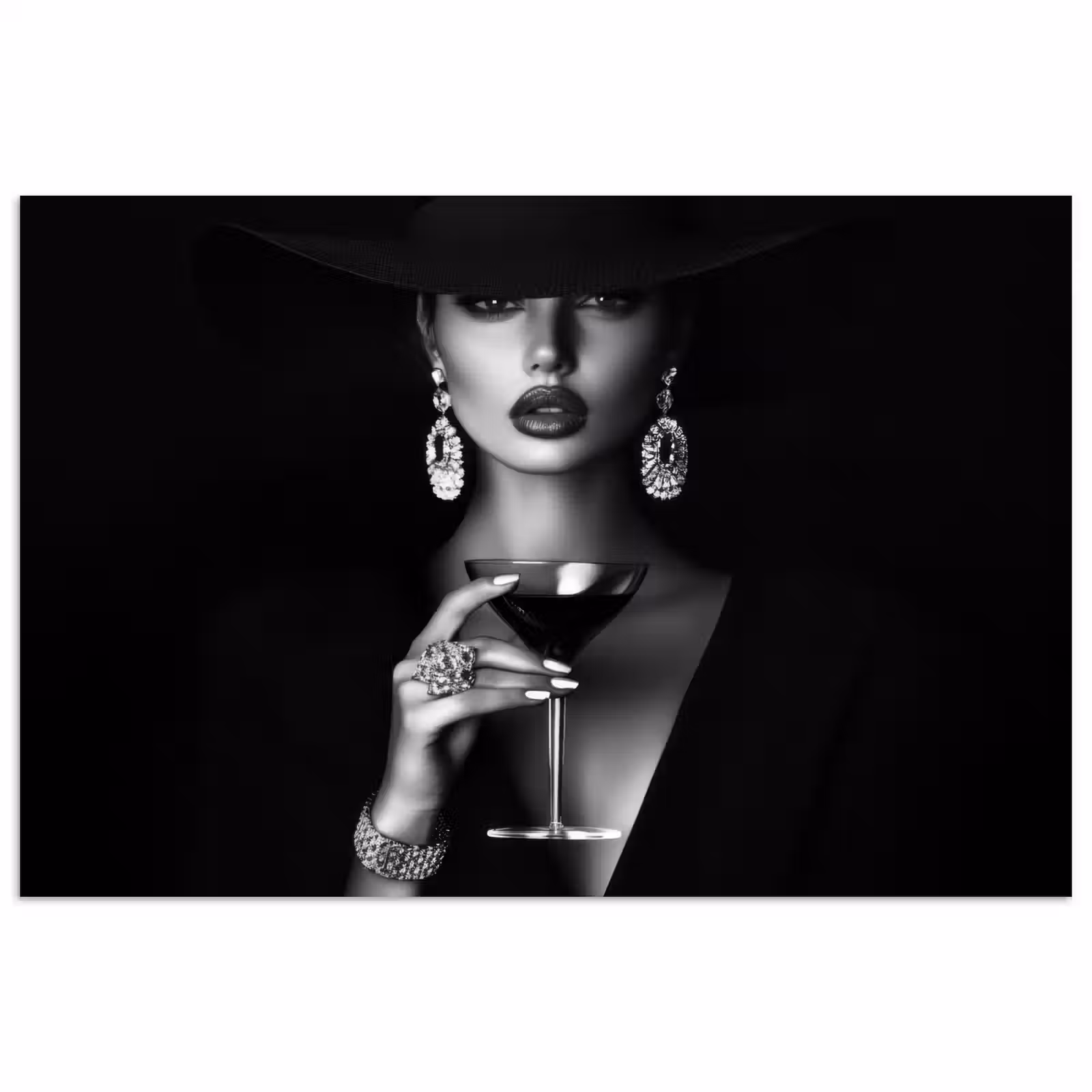 Poster - Vrouw - Cocktail - Chic — 1