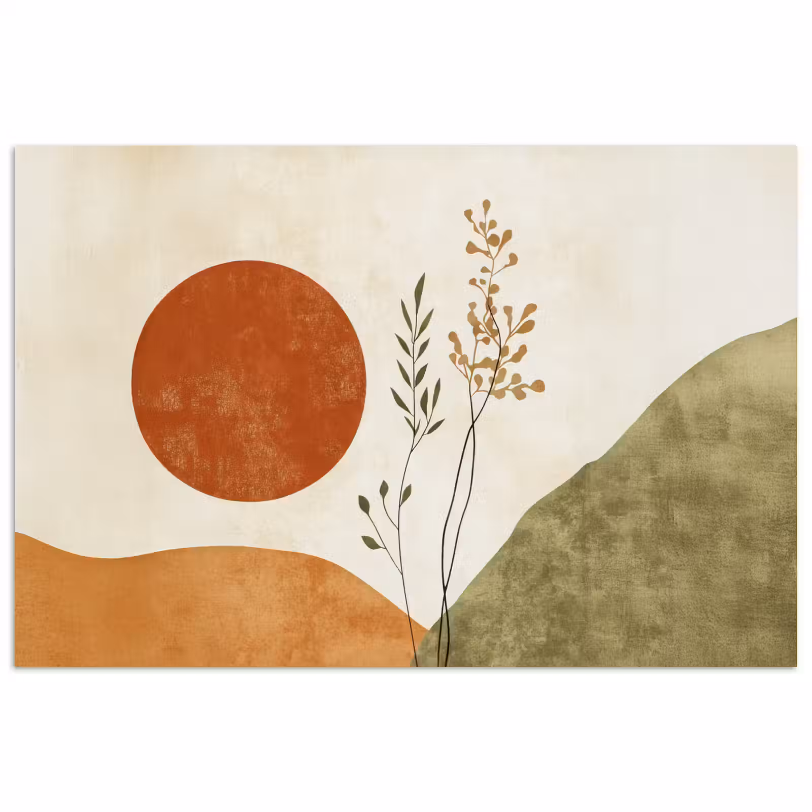 Poster - Zon - Abstract - Takken - Oranje — 1