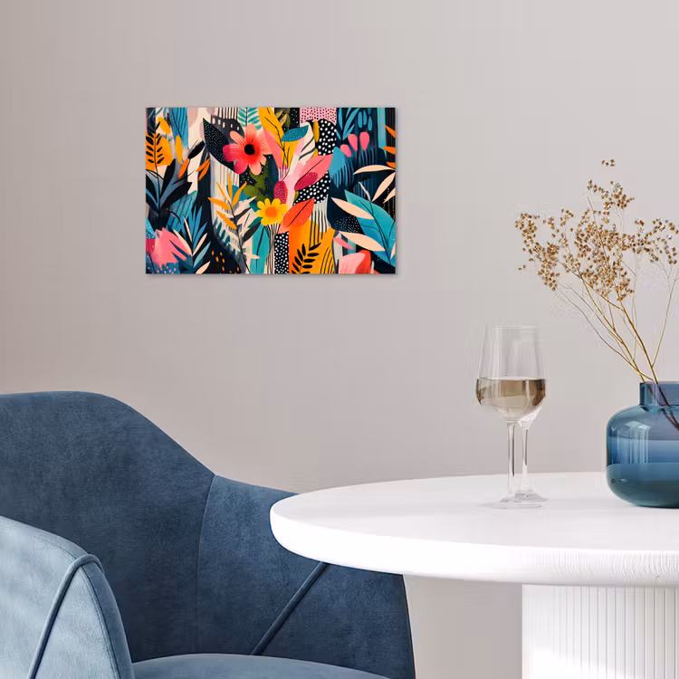 Poster - Schilderij - Abstract - Bloemen - Roze — 4
