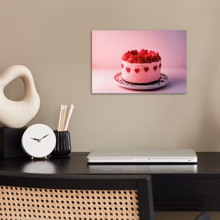 Poster - Taart - Hart - Roze — 2
