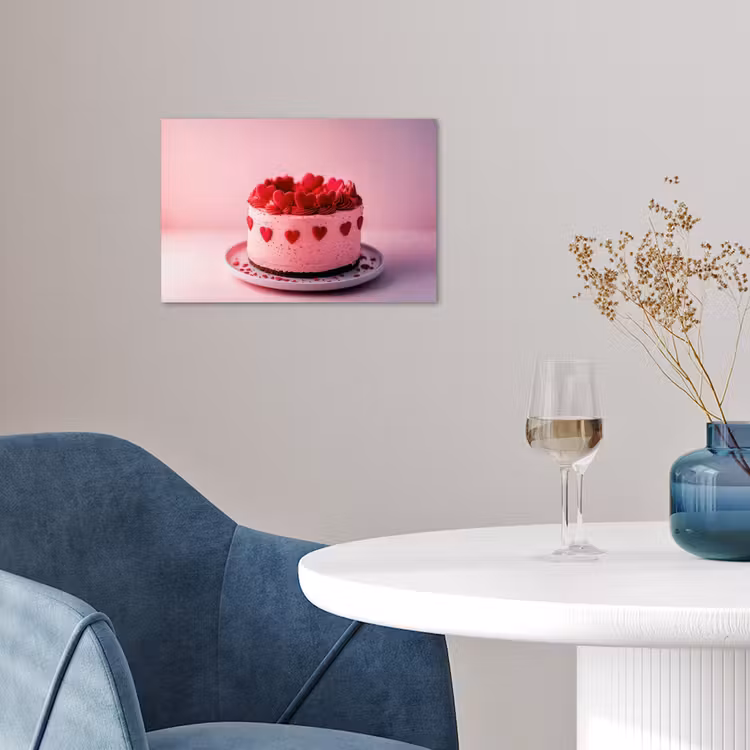 Poster - Taart - Hart - Roze — 4