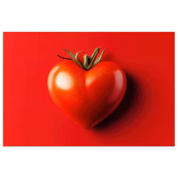 Poster - Tomaat - Rood - Hart — 1