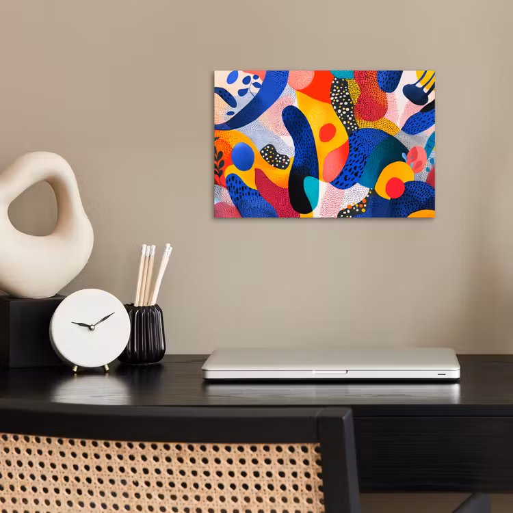 Poster - Vormen - Abstract - Stippels - Blauw — 2