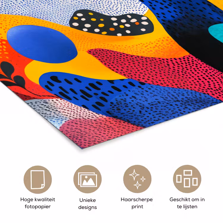 Poster - Vormen - Abstract - Stippels - Blauw — 5