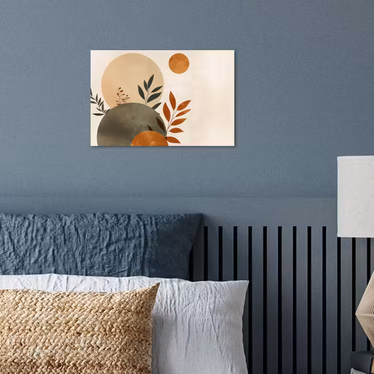 Poster - Vormen - Rond - Bladeren - Beige — 3