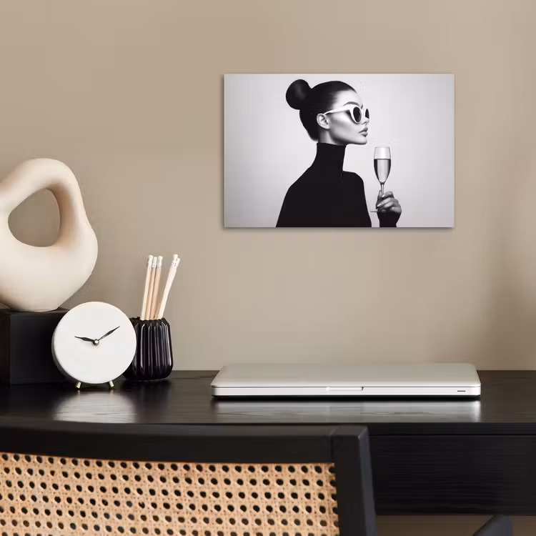 Poster - Vrouw - Champagne - Modern — 2