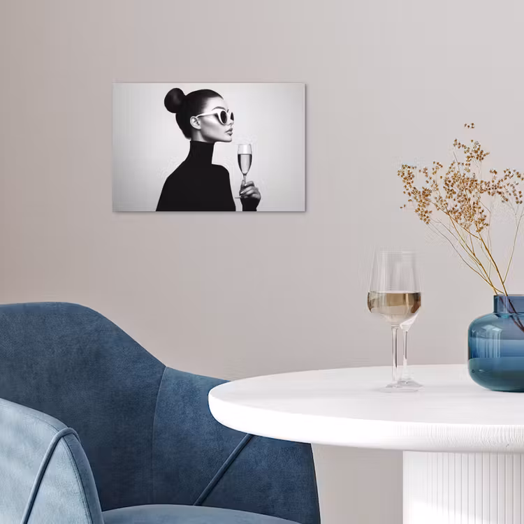 Poster - Vrouw - Champagne - Modern — 4