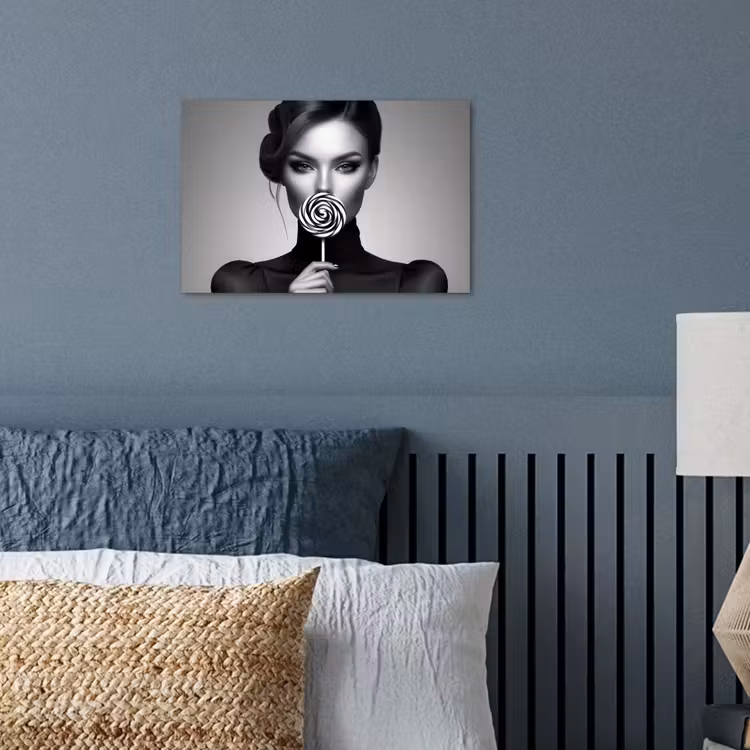 Poster - Vrouw - Lolly - Zwart — 3