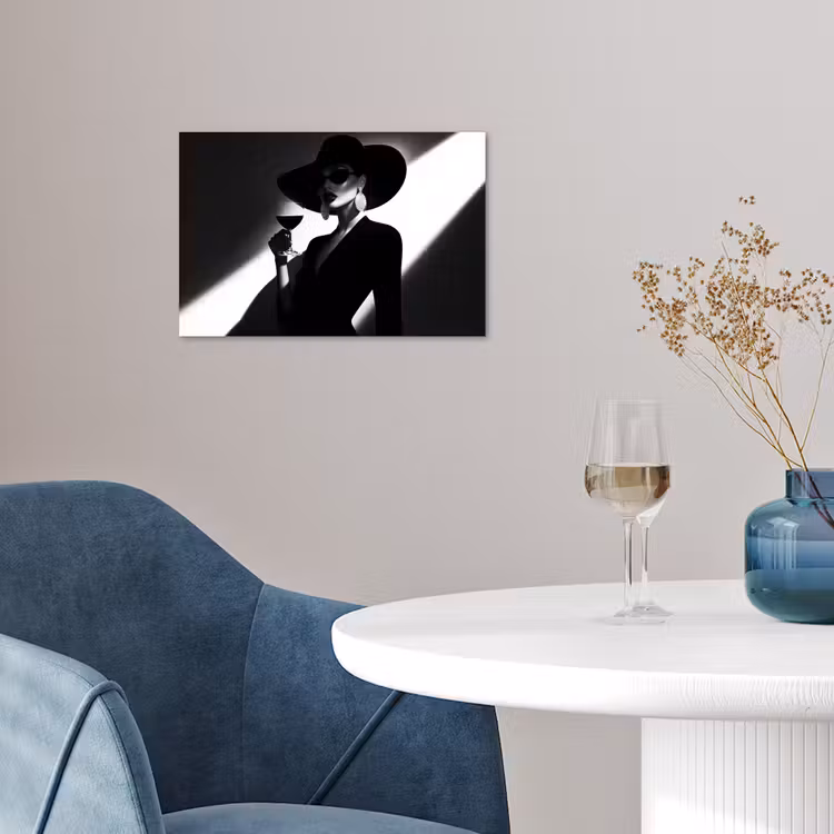 Poster - Vrouw - Wijn - Chic — 4