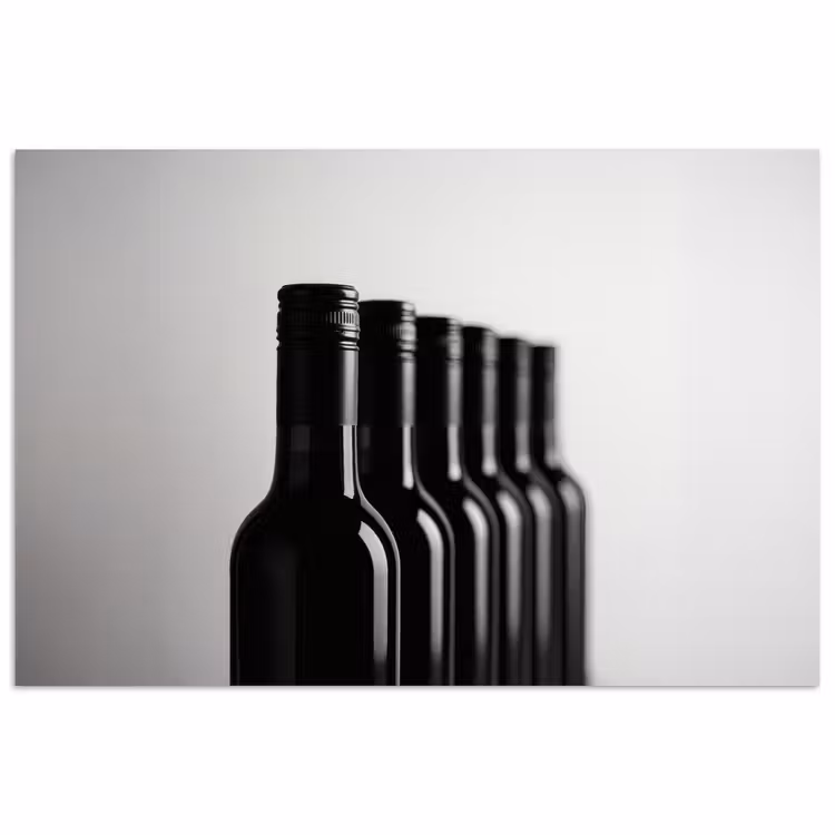 Poster - Wijnflessen - Zwart - Minimalistisch — 1