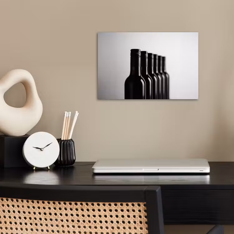 Poster - Wijnflessen - Zwart - Minimalistisch — 2