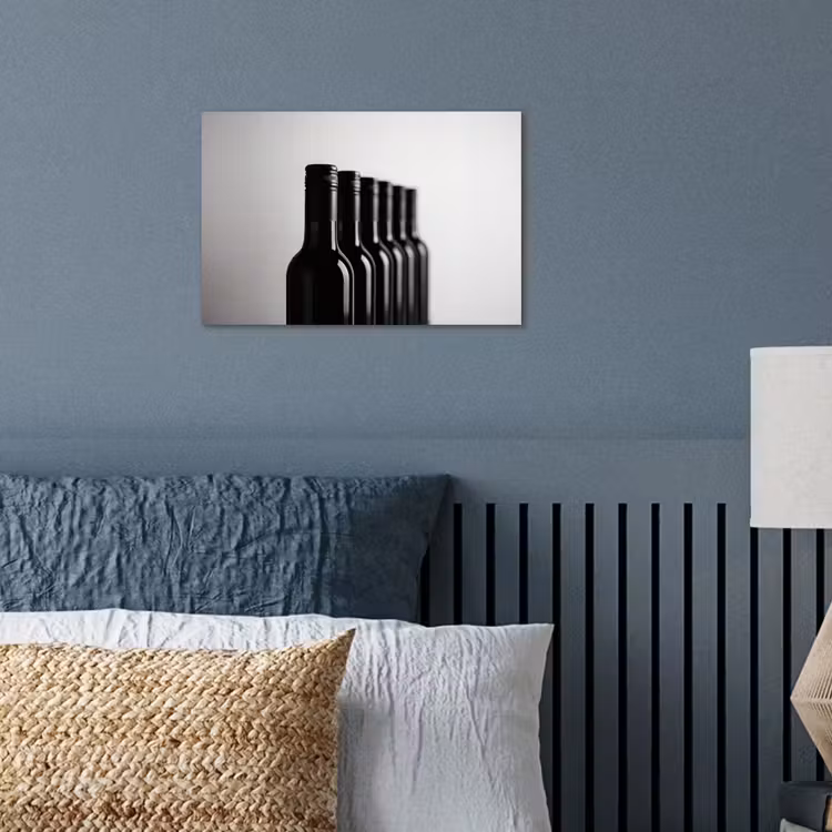 Poster - Wijnflessen - Zwart - Minimalistisch — 3