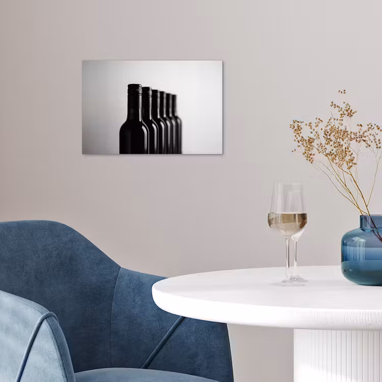 Poster - Wijnflessen - Zwart - Minimalistisch — 4