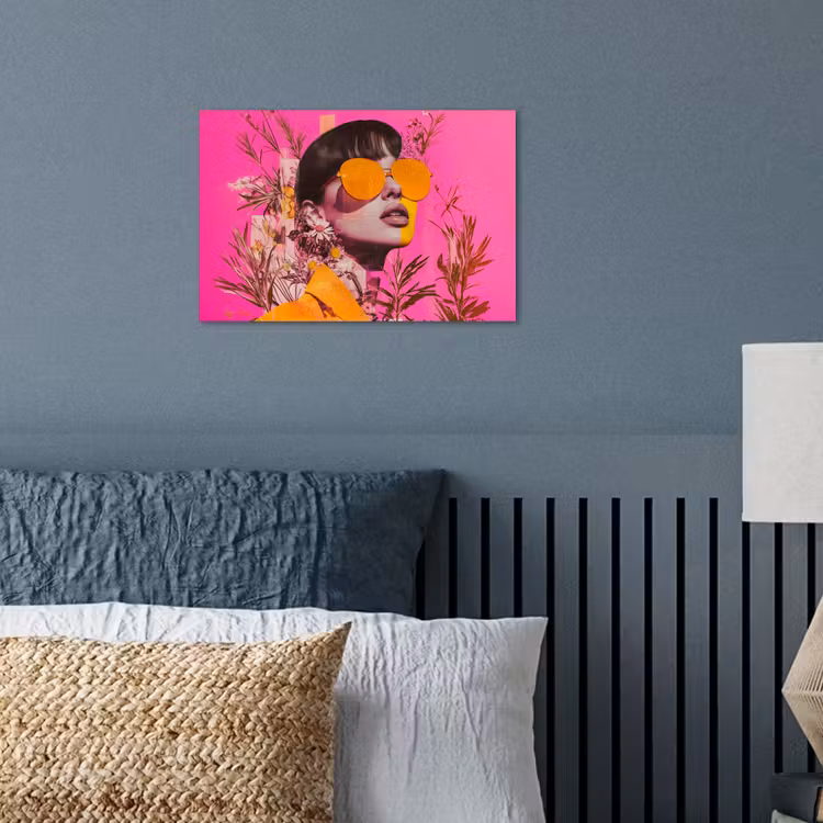 Poster - Zonnebril - Oranje - Vrouw - Planten — 3