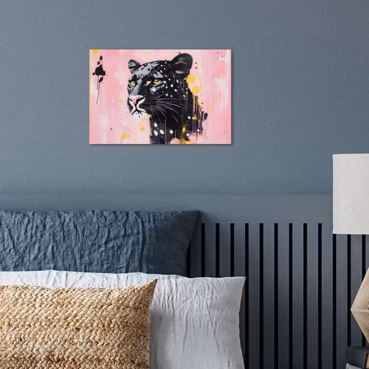 Poster - Zwart - Panter - Roze - Abstract — 3
