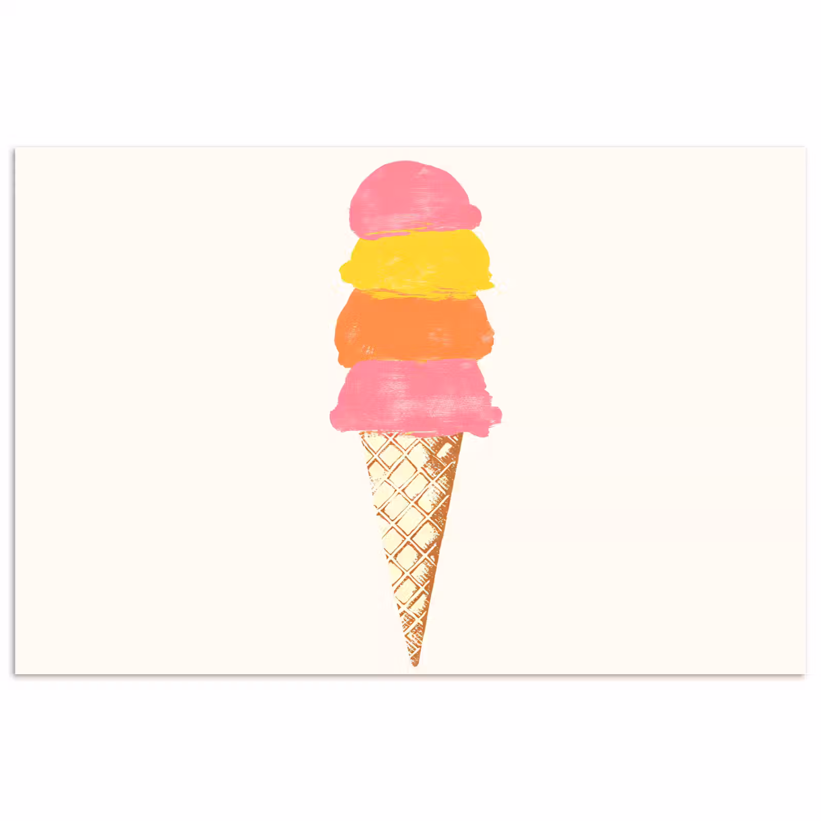 Poster - Schepijs - Hoorntje - Illustratie - Minimalistisch — 1