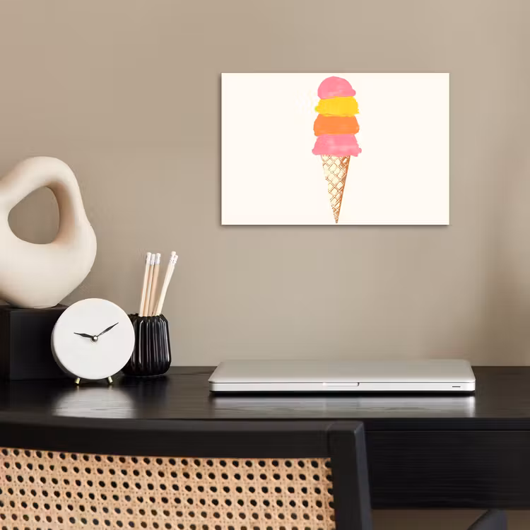 Poster - Schepijs - Hoorntje - Illustratie - Minimalistisch — 2
