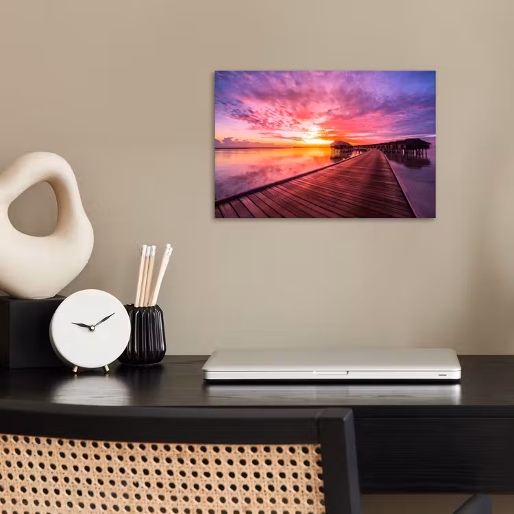 Poster - Steiger - Water - Zon - Roze - Horizon — 2