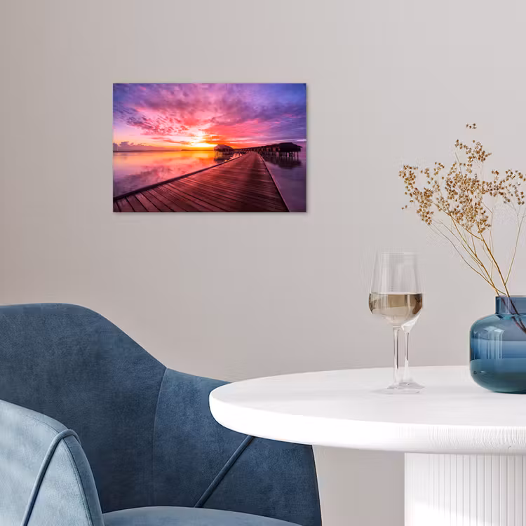 Poster - Steiger - Water - Zon - Roze - Horizon — 4