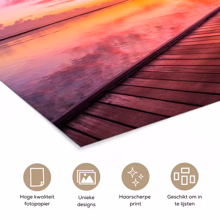 Poster - Steiger - Water - Zon - Roze - Horizon — 5