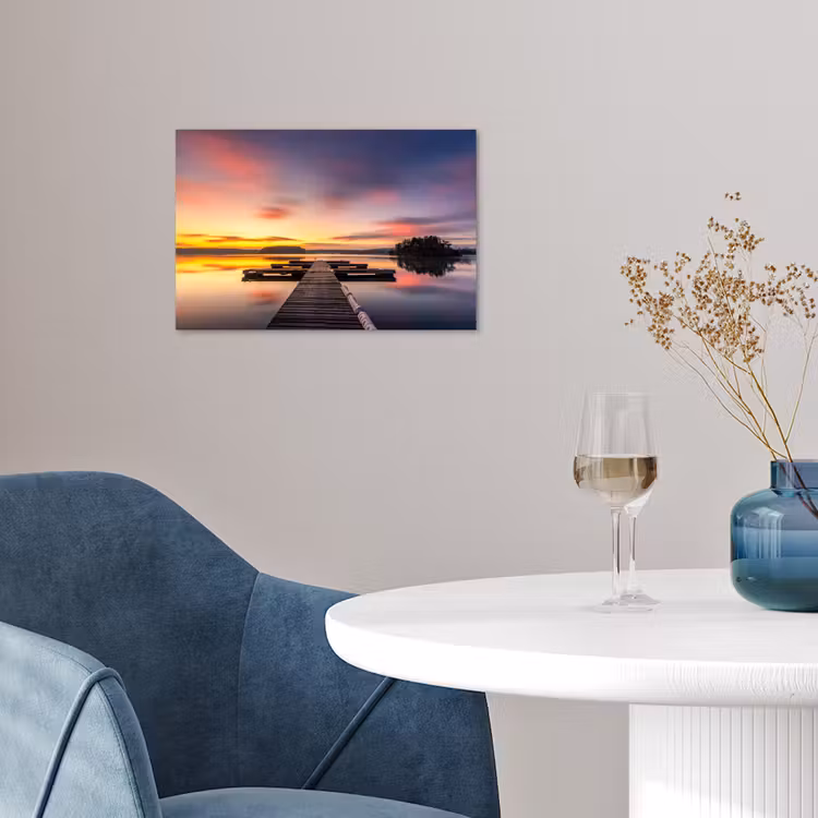 Poster - Steiger - Zonsondergang - Water - Zee - Reflectie — 4