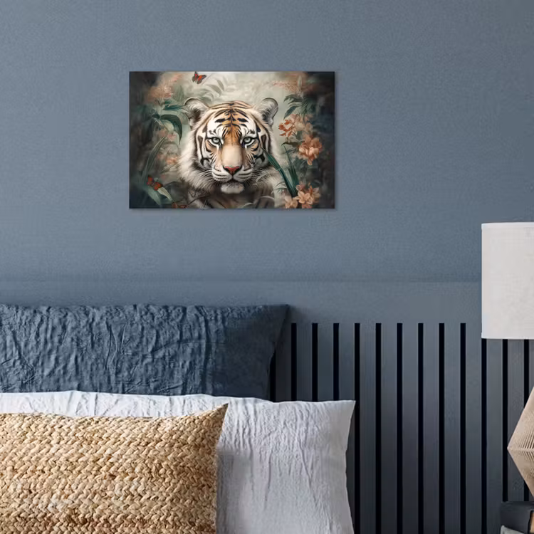 Poster - Tijger - Vlinders - Dieren - Jungle - Bloemen — 3